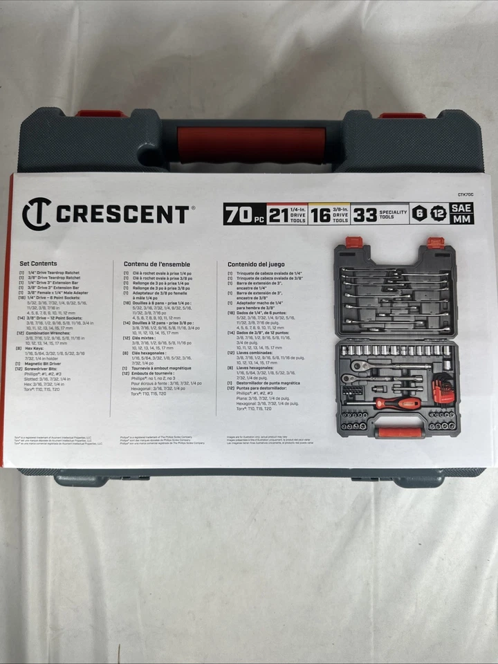 Crescent CTK70C 70 Piece Professional Tool Set w/ Case - Image 2 of 4