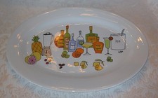 Ursula Dodge Oval 18” Porcelain MARGARITA PLATTER by Signature  ~ MINT!