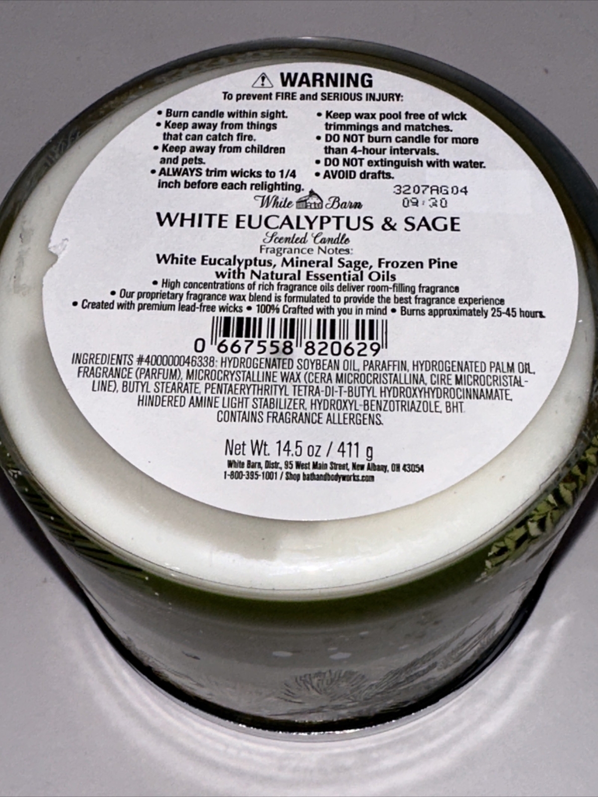 Bath & Body Works White Eucalyptus Sage Candle 3wick Scented Large 14.5 oz NEW eBay