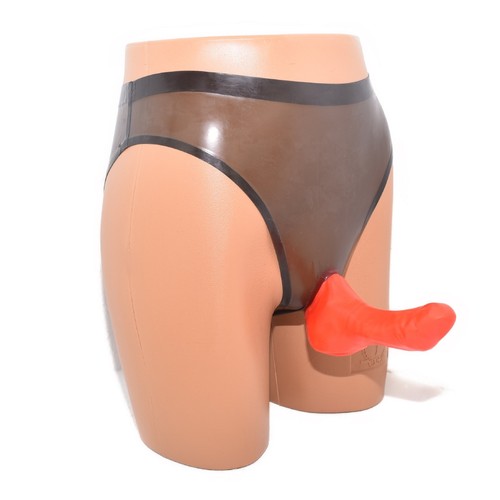 Latex Slip mit Kondom Hodensack 0,4 mm hand made Size:XL(869) - Bild 4 von 6