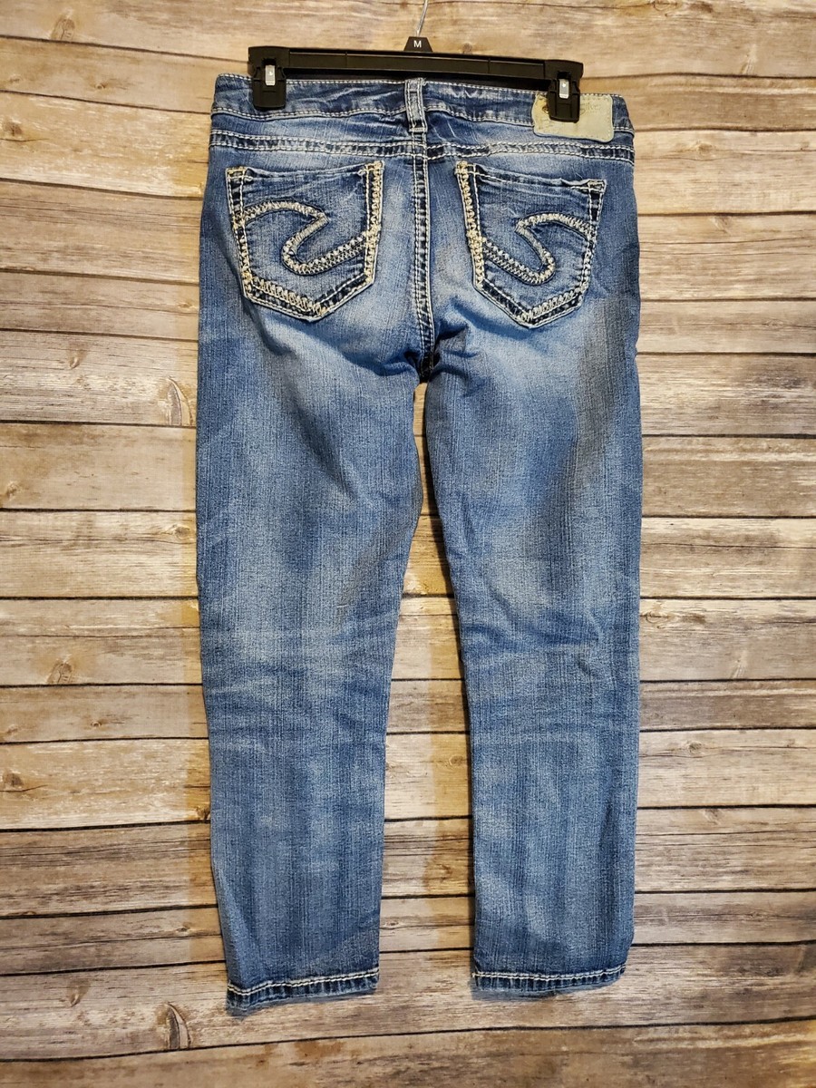 Jean Capri Silver Taille 27 Basse - Denim Clair Lavé Classique - État Comme Neuf (EUC)