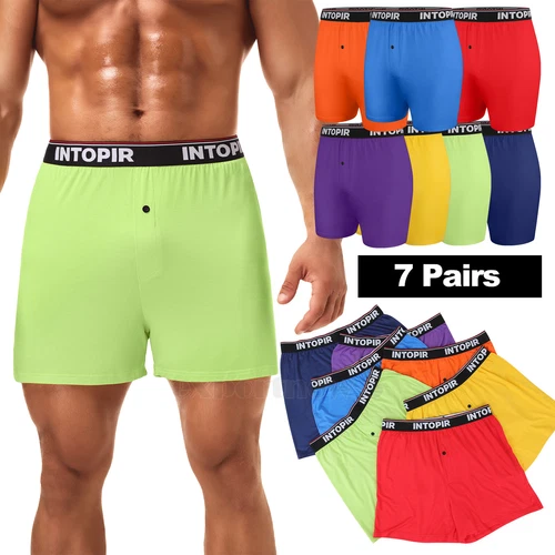 Herren Unterwäsche Boxer Soft Bambus Herren Boxershorts Unterwäsche Männer 7er Pack - Bild 1 von 12