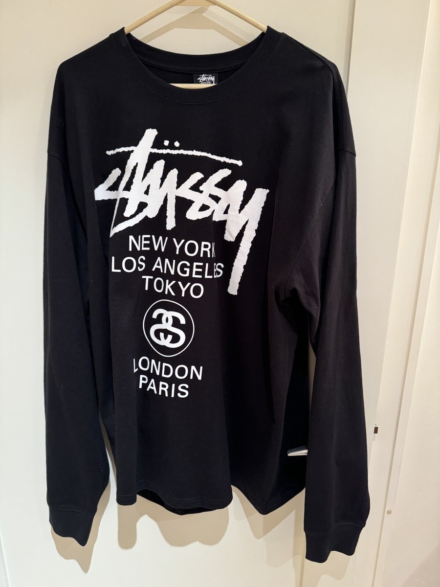 stussy world tour Long Sleeve Shirt Black | eBay