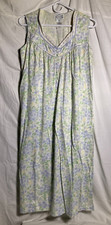 Vntg Komar Sleeveless 100 Cotton Nightshirt Nightgown Women's White - S 8-10 