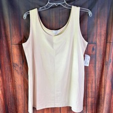 A'nue Miami A Line Tank White Women's Size Large NWT Made in USA