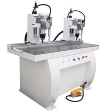Two Station Woodwork Hinge Drilling Machine Boring Insertion Device 35mm&3mm110V