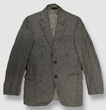 8200 Brioni Men's Beige Cashmere Houndstooth Blazer Sport Coat Jacket Size 48R