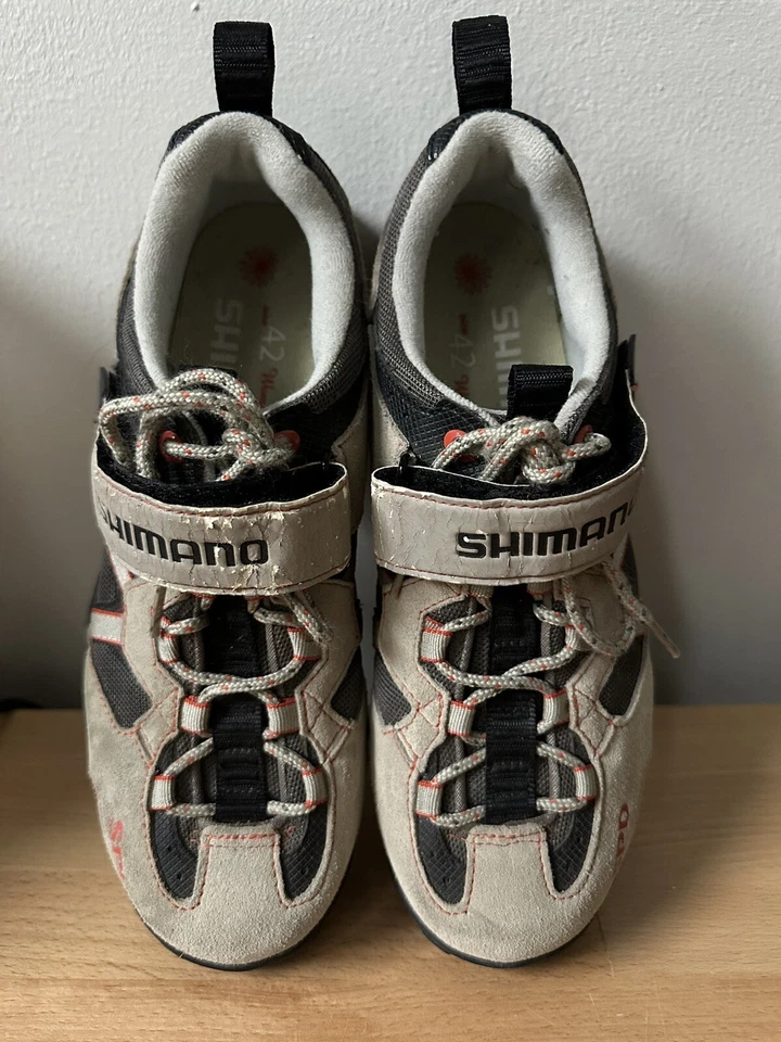 Tênis de ciclismo feminino Shimano SH-WM40 SPD mountain bike MTB bronzeado preto tamanho 42 9.5 - Imagem 3 de 4