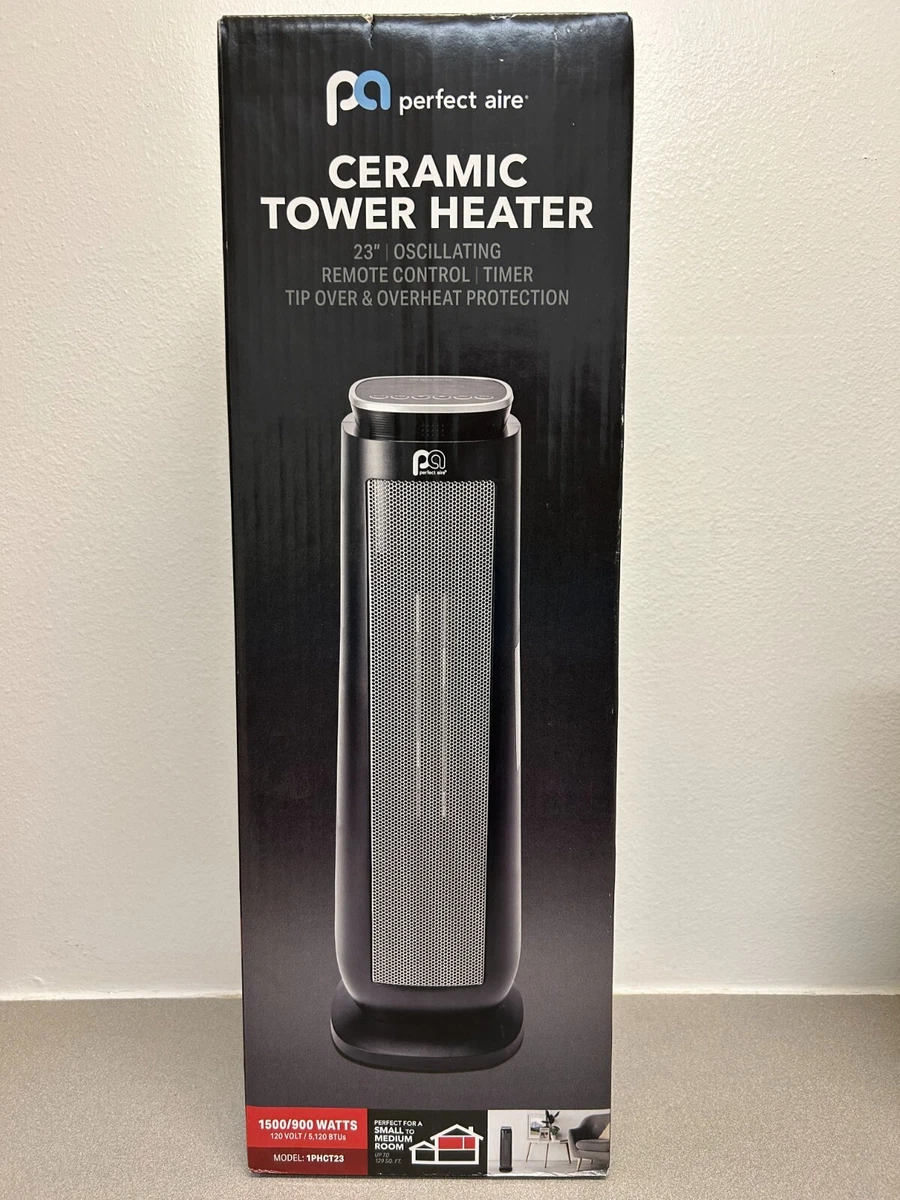 Perfect Aire 1PHCT23 128 sq ft Electric Ceramic Tower Space Heater 5120 BTU  | eBay