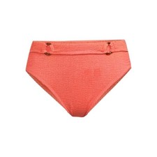 Time And Tru Women's Plus Crinkle Texture Swim Bottom 2X 20W-22W Melon Juice