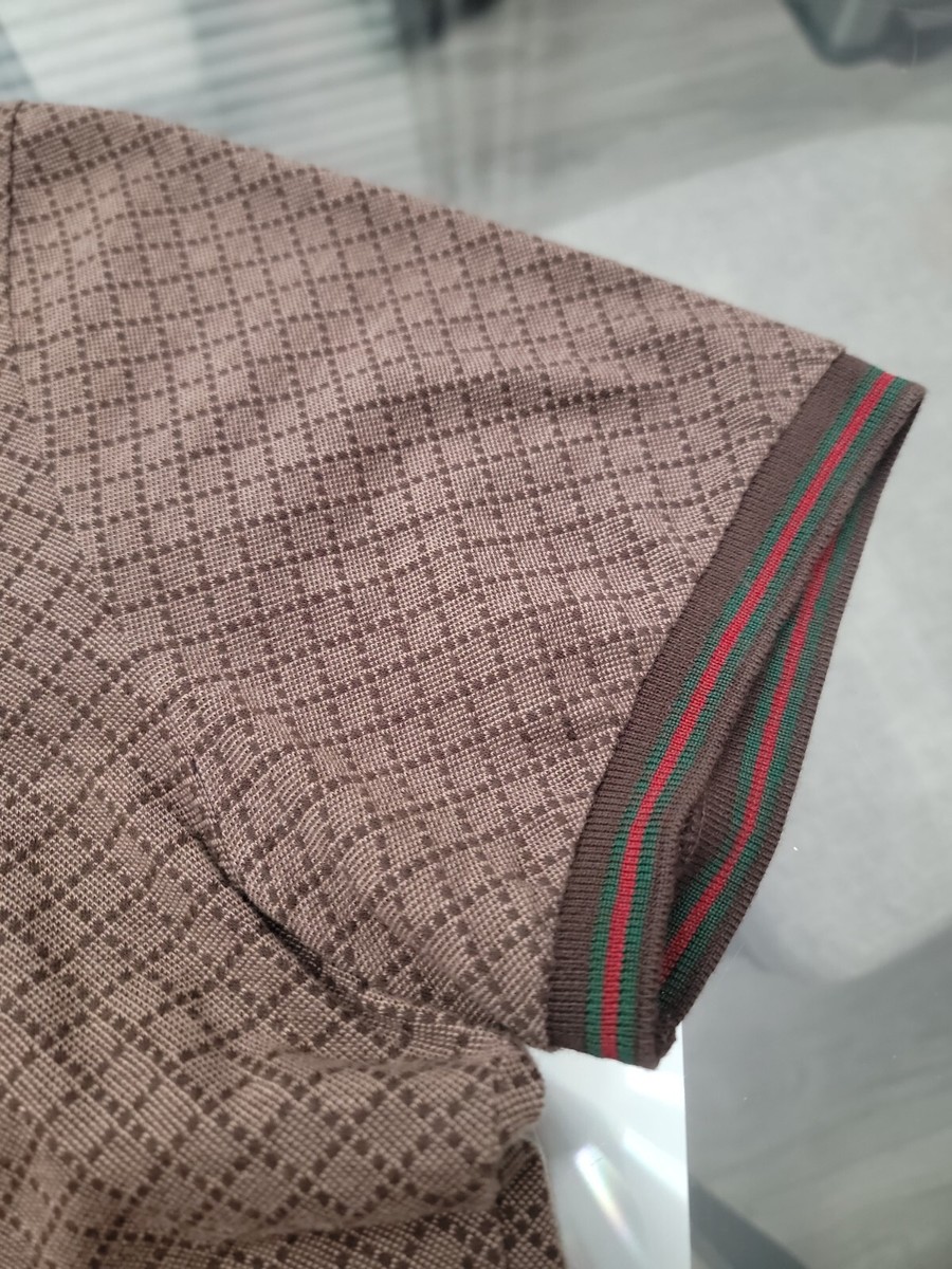 Gucci Diamante Polo Shirt Gucci size XXL US Size Large Brown Men
