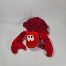 Disney Store The Little Mermaid Sebastian Bean Bag 8  Plush Red Crab