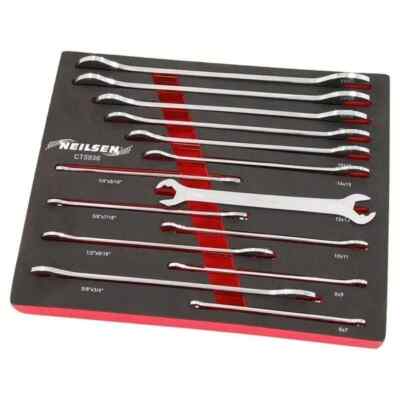 14-teiliges ultradünnes metrisches Schraubenschlüssel-Set mit Ratschenwirkung 6 mm - 22 mm CT5936