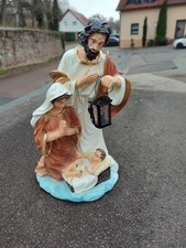 Krippenfigur 3 tlg + Lampe Maria Josef Jesuskind Krippe Set 79cm Weihnachten