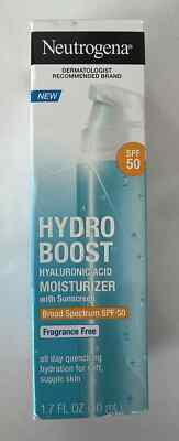Neutrogena Hydro Boost Moisturizer SPF 50 Fragrance Free 1.7oz EXP 12/2026 New