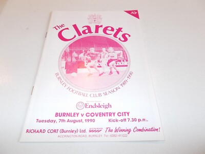 Burnley v Coventry 90/91 Friendly UK