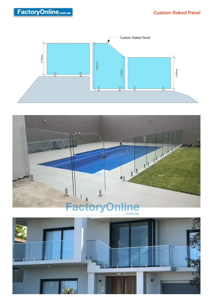 ✅ Factory Online Glass ✅ Custom Glass Cut to Size Staircase Pool Balustrade SYD - image 3 of 4