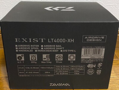 Daiwa Spinning Reel 22 EXIST LT4000-XH Gear Ratio 6.2:1 Fishing