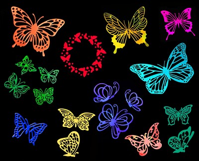 ''Schmetterling'' XL Motive, Ring & SET`s, Stanzschablonen/ Cutting/ NEGATIV-Cut
