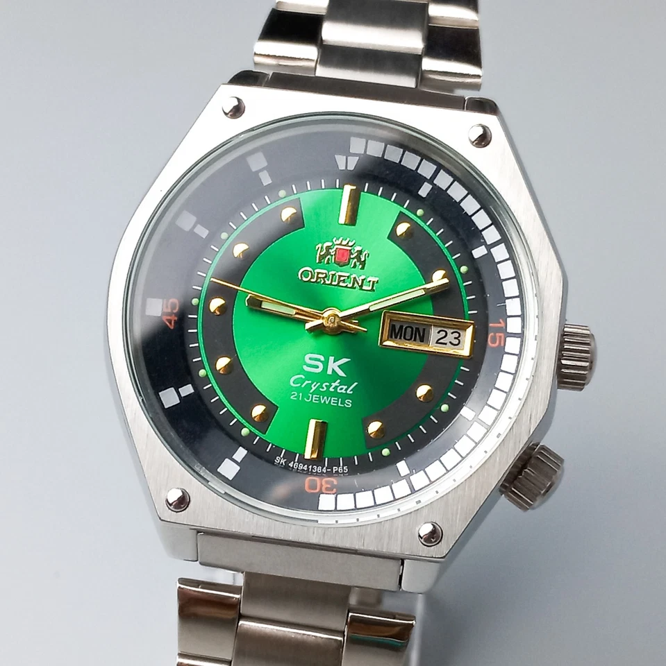 Japanese Vintage Men's Watch Orient SK Watch Automatic Wristwatch Green Dial - image 3 of 4