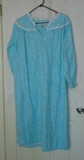 Vtg Lady 70's Cotton 100 cotton Nightgown Modest Sleepwear sz Large