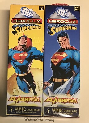 Heroclix 2 x Superman Booster Pack from Sealed Brick NEW DC Flashpoint