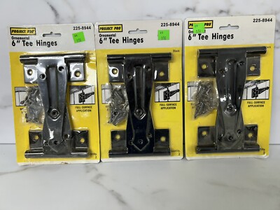 Project Pro 6  Ornamental  T  Hinges 3 Pkgs Of 2ea 225-8944