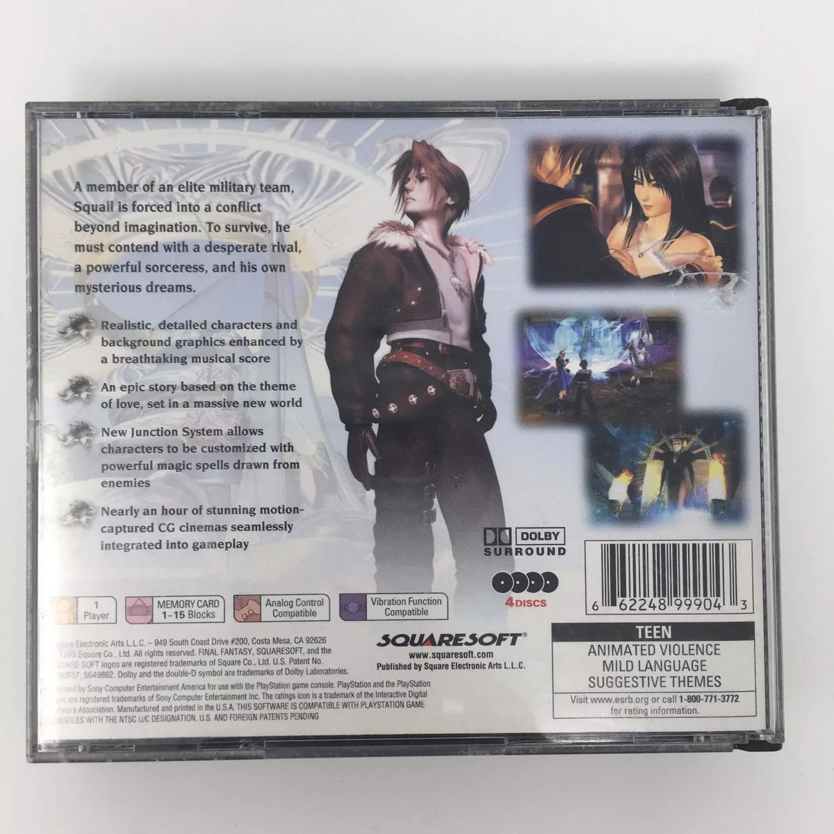 Final Fantasy VIII Playstation 1 Black Label 4 Discs Set | eBay