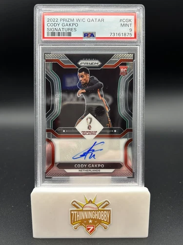 2022 Panini Prizm World Cup Signatures Cody Gakpo PSA 9 MINT Rookie Auto RC