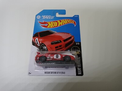 2016 HOT WHEELS NISSAN SKYLINE G-TR (R34) NEED FOR SPEED NIGHT BURNERZ SERIES