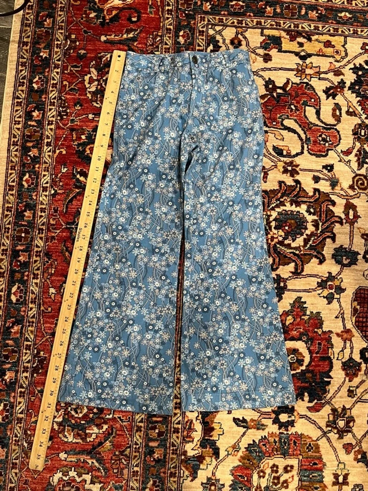 Papo d'anjo Little Girl Floral Wide Leg Button Pants Size 12 Years - Image 2 of 4