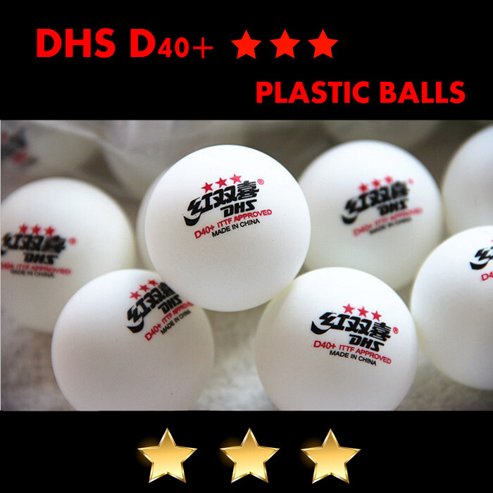 Wholesale DHS D40+ 3Star Table Tennis Plastic Balls White Yellow