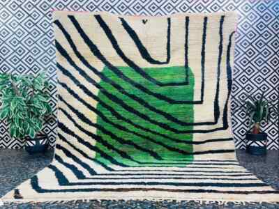 Wool Moroccan Rug, Beni Ourain Rug, Large Area Rug, Handmade Rug, Berber Carpet,