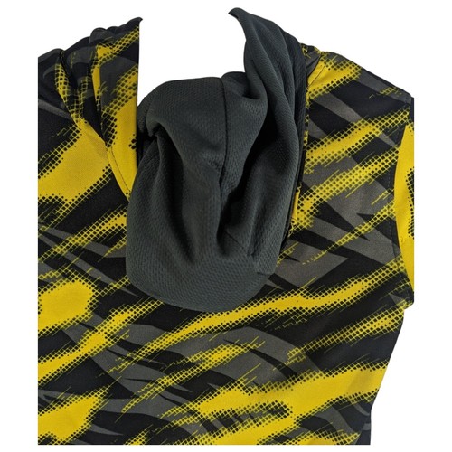 Adidas Kids Hoodie Size Small 8 BlackYellow Stripes Wavy Youth Soccer Sweatshirt - Picture 6 of 8