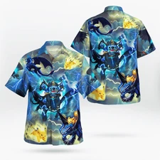 Stitch And Pikachu Hawaii Fan Gift Stitch And Pikachu 2 Hawaiian Graphic Pr