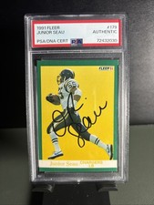 1991 Fleer Junior Seau PSA Authentic Autograph
