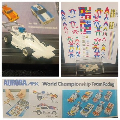 Aurora AFX Lola T330 White International Slot Car G-plus + Decals, Track Tested