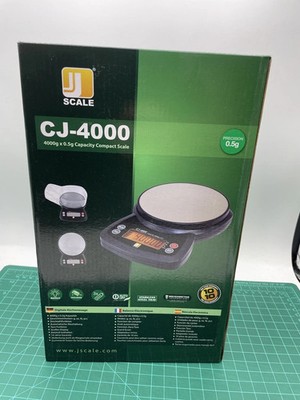 Jennings CJ-4000 Compact Digital Weigh Scale 4000g x 0.5g PCS JScale Black AC...