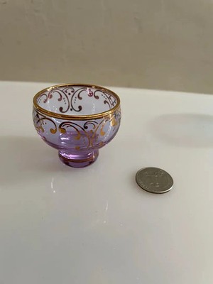 Vetro Di Murano Glass Purple w/ Gold Accents