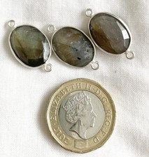 Labradorite  Oval Connector. Bought From Jewellery Maker.