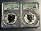 2023 S $1 CAC Reverse PR69 Silver Morgan And Peace Dollar In CAC Holder