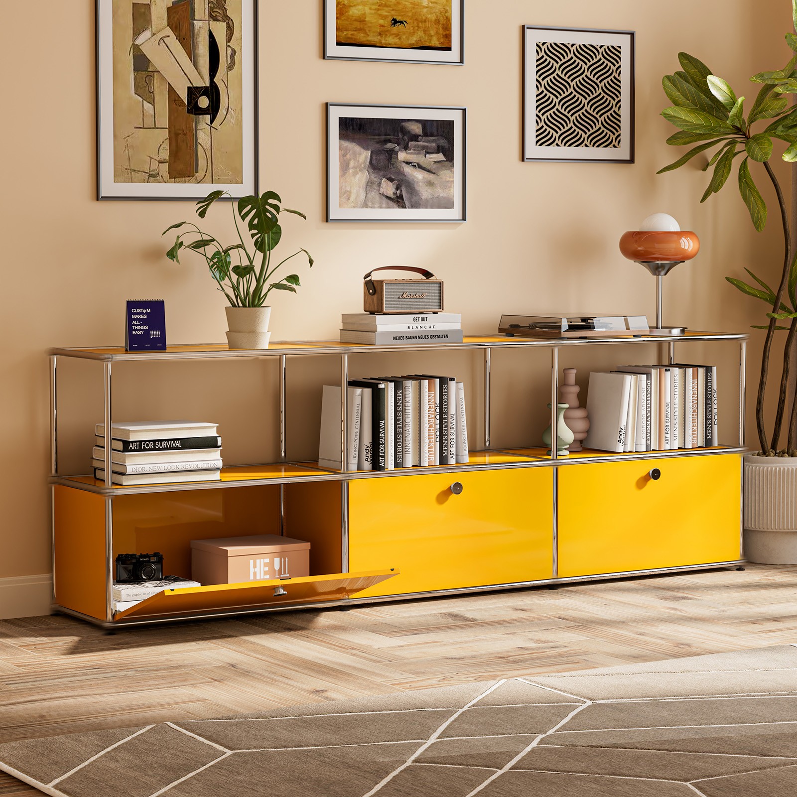 Modern Classic Free-Standing Storage Cabinet Shelf Accent Piece-image