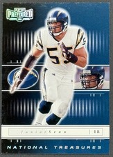 2001 Playoff Preferred National Treasures Silver # 46 Junior Seau Card 074/400