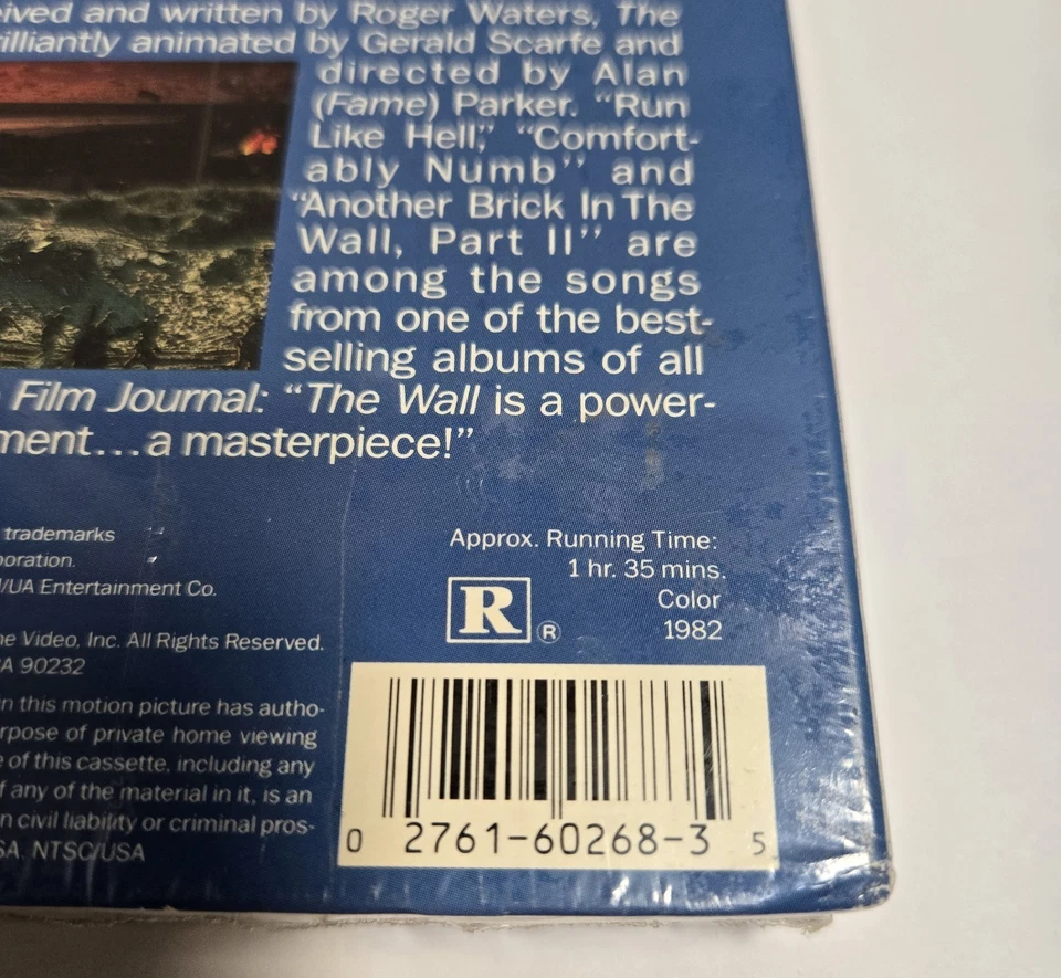 Pink Floyd - The Wall VHS Video 1980s Brand NEW Factory Sealed  - Image 3 of 4