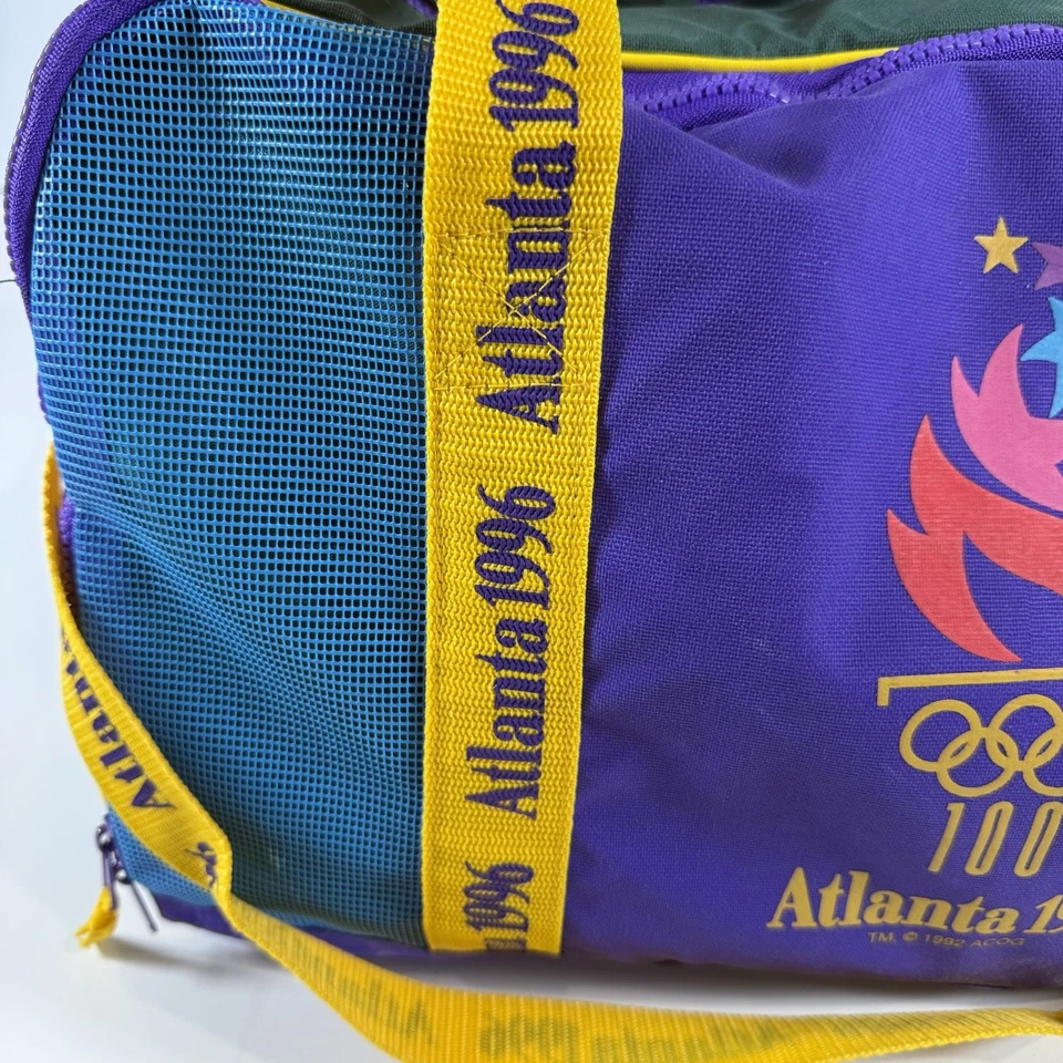 Vintage 1996 Atlanta Olympic Games 100th Anniversary Gym Duffel Bag USA ATL Read - Image 3 of 4