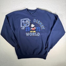 Vintage Disneyland Adult Sz M Sweatshirt Walt Disney World Crewneck 1971 Mickey