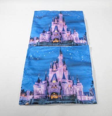 WDW Cinderella Castle Throw Pillow Case Set Of 2