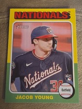 2024 Topps Heritage #394 Jacob Young Rookie Washington Nationals