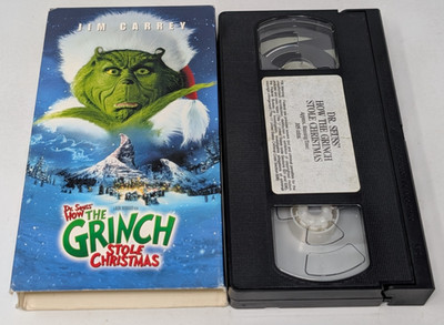 How the Grinch Stole Christmas VHS 2001 Avon Release Jim Carrey Slip Sleeve