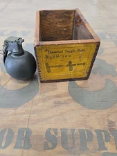 Vintage Diamond Toggle Bolts Wood Case Hardware Store Box 